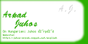 arpad juhos business card